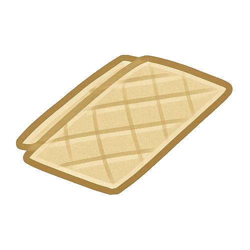 Gelatin sheets : 3 + 2