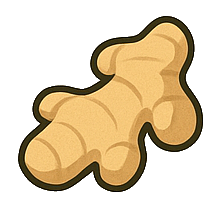 Ground ginger : 1/2 tsp