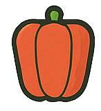 Red bell pepper : 1